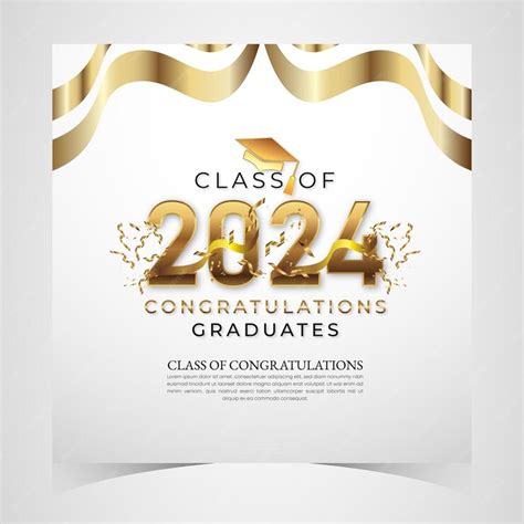 Premium Vector | Class of 2024 Congratulations Graduates Academic Cap ...