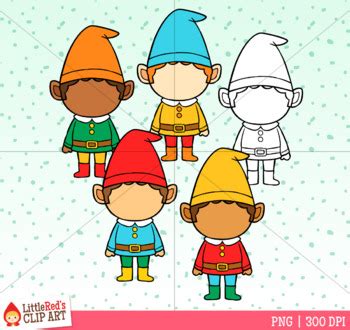 Gnome Faces Emoji Emotions Clip Art by LittleRed | TPT