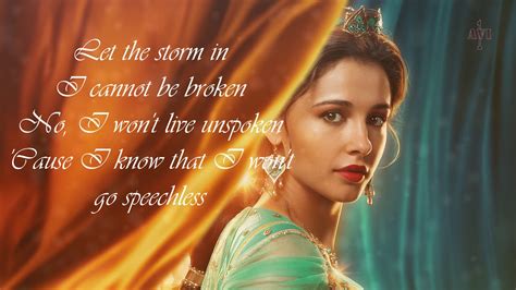 Speechless - Naomi Scott ( Lyrics ) Aladdin Music Video - YouTube