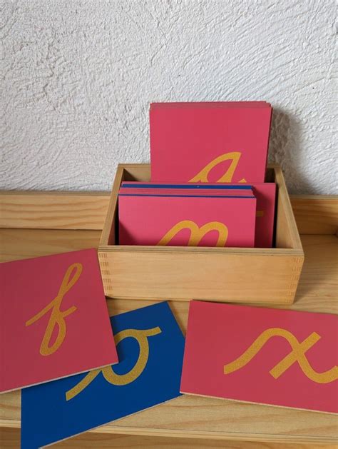 Montessori Sandpaper Letters - Cursive on Carousell