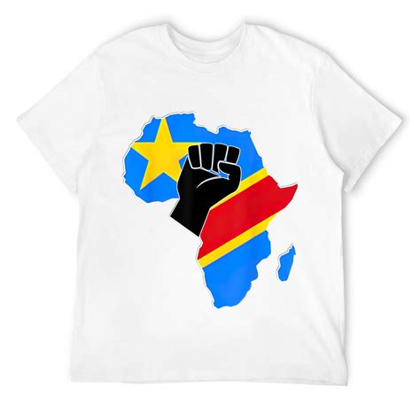 Love Democratic Republic Of Congo DRC RDC Flag In Africa Map T-Shirt ...