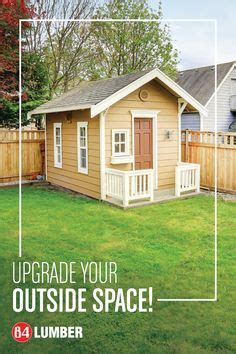 This 84 Lumber one-window Eave Shed is a charming take on the classic outdoor storage shed ...