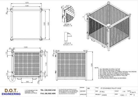 2T Stackable Pallet Cage » D.O.T. Engineering