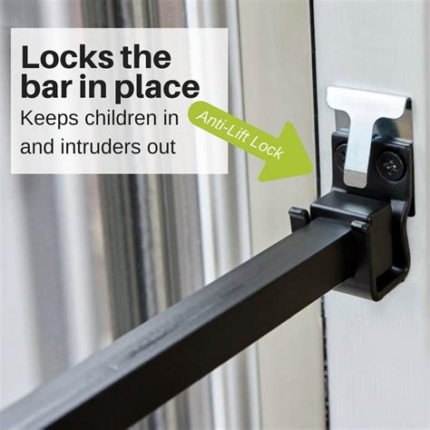 Other Door Hardware Sliding Glass Patio Door Security Bar With Anti Lift Lock Stop Home Safety ...