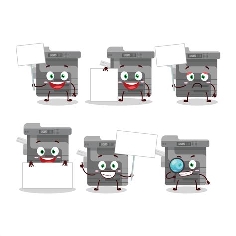 Office copier cartoon character bring information board 23862014 Vector ...