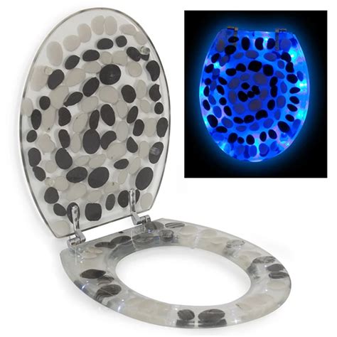 Led Light Polyresin Toilet Seat,Led Toilet Seat With Stone Design - Buy ...