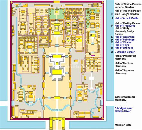 Map of Beijing Forbidden City - Maps of Beijing