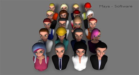 3D 20 male-female VR character avatars - TurboSquid 1804751