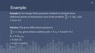 Runge-Kutta methods with examples | PPT