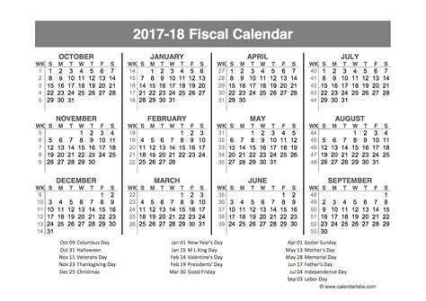 2017 Fiscal Year Quarters Template - Free Printable Templates