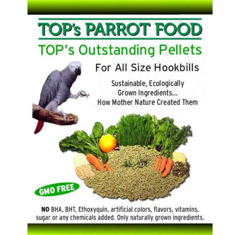 TOPS Bird Food Pellets For All Size Hookbill Parrots 1 Lb (.45 Kg ...