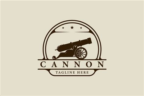 Cannon or Artillery Logo Vintage Vector Graphic by uzumakyfaradita ...