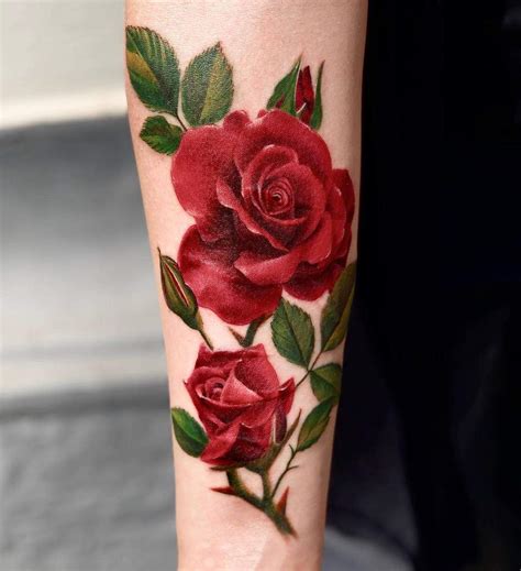 Realistic Rose Vine Tattoo Designs - Design Talk