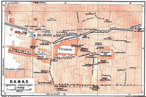 Detailed city map of Damascus, street map