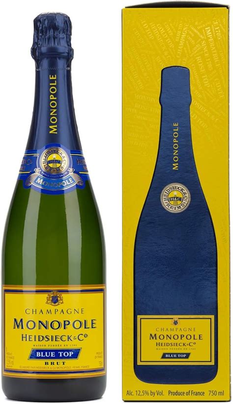 Heidsieck and Co Monopole Blue Top Brut Champagne in GP NV 75 cl ...