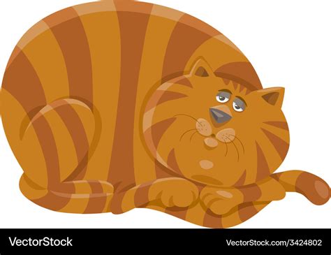 Fat cat character cartoon Royalty Free Vector Image