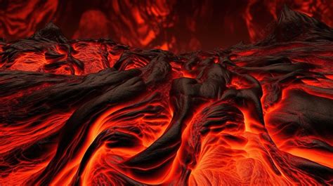 An Lava Field Animated Video Background, 3d Abstract Volcanic Lava ...