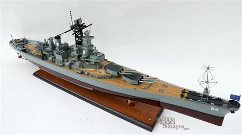 USS Wisconsin (BB-64) - Handcrafted War Ship Display Model 39" - Models