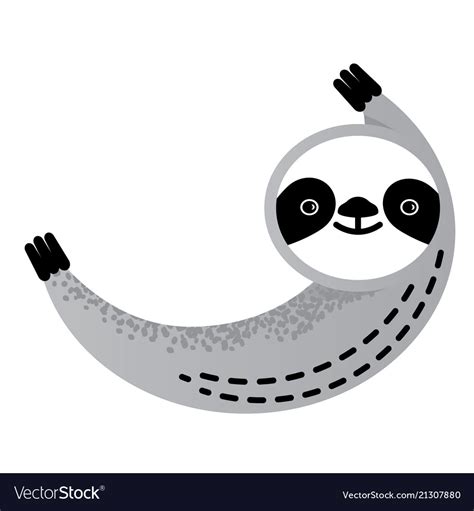 Cute sloth bear animal Royalty Free Vector Image