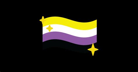 Nonbinary Pride Flag Sparkle Emoji - Nonbinary - Posters and Art Prints ...