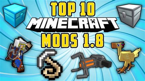 TOP 10 MODS PARA MINECRAFT 1.8 - Los Mejores Mods - YouTube