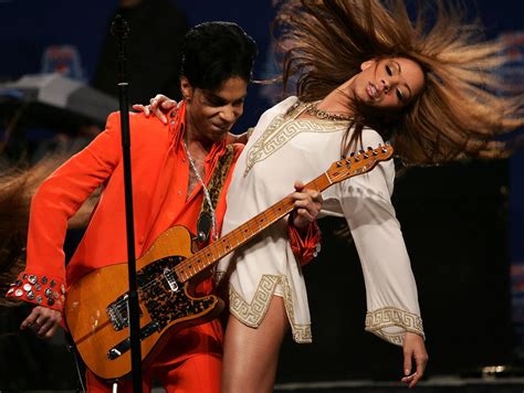 Prince Performs During 2007 Super Bowl Halftime Show