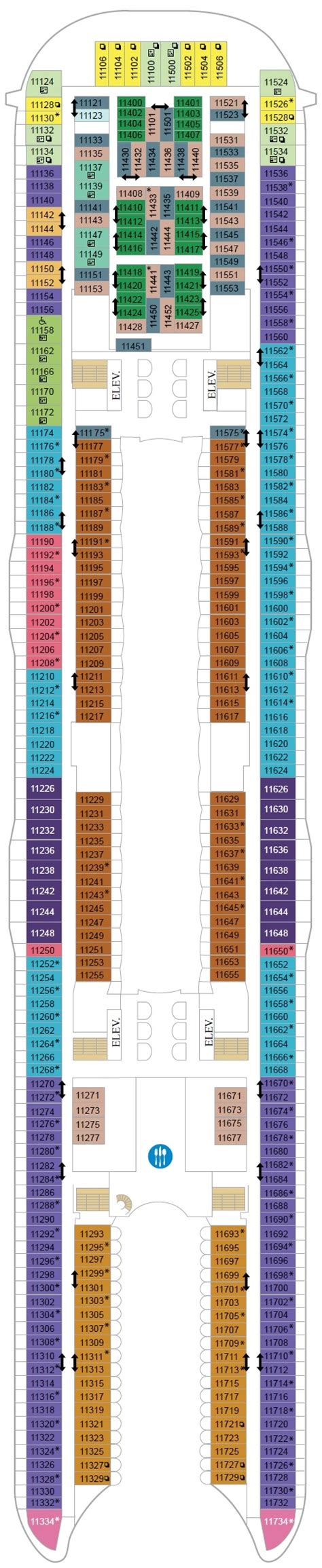 Wonder of the Seas Deck Plan | Royal Caribbean International | ROL Cruise | Deck 3