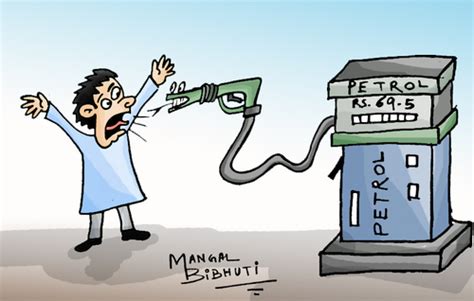 Petrol price By mangalbibhuti | Politics Cartoon | TOONPOOL