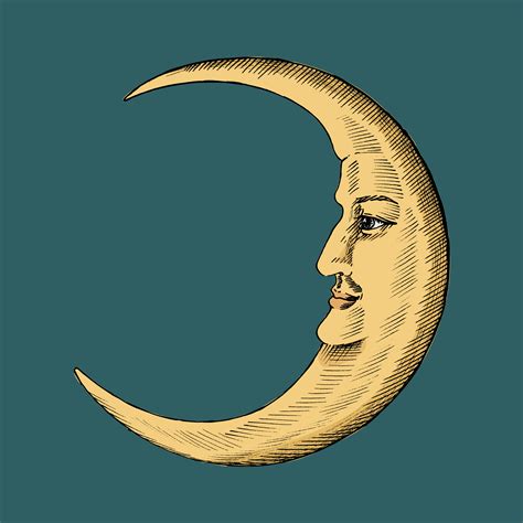 Hand drawn sketch of a crescent moon - Download Free Vectors, Clipart Graphics & Vector Art