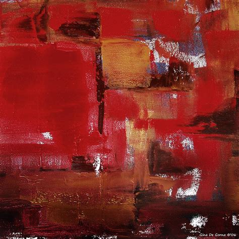 Abstract In Red Painting by Gina De Gorna