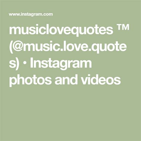 musiclovequotes ™ (@music.love.quotes) • Instagram photos and videos ...