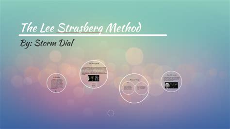 The Lee Strasberg Method by storm dial on Prezi Next