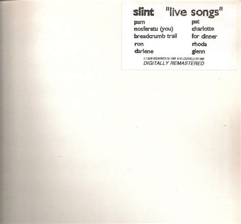 Slint - "Live Songs" (1997, Vinyl) | Discogs