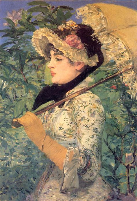 Spring (Study of Jeanne Demarsy) - Edouard Manet | Edouard manet, Manet, Painting reproductions