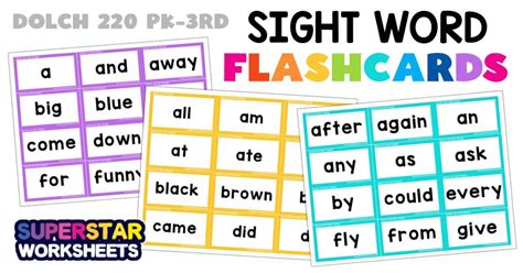 100 Kindergarten Sight Words Printable Flash Cards Paris, 55% OFF