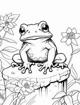 Free Printable Frog Coloring Pages List sketch template