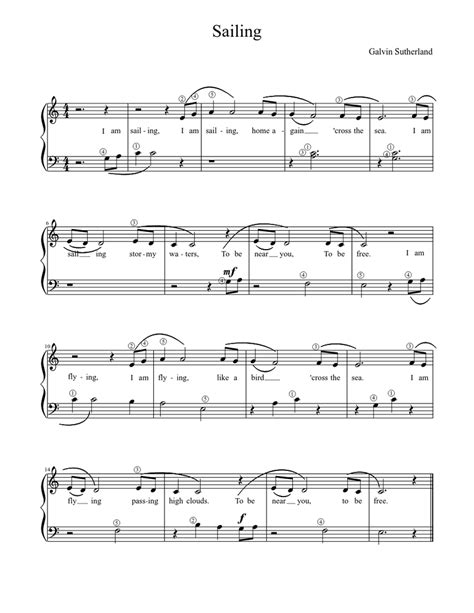 Sailing Sheet music | Download free in PDF or MIDI | Musescore.com