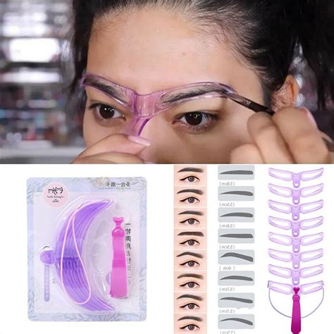 Shaper Stencil Kit DIY Makeup Template 8PCS Eyebrow Eyebrow Grooming ...