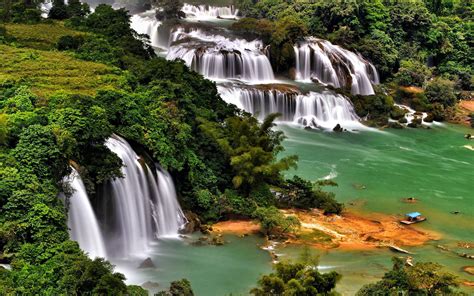 detian falls, asia, vietnam, 4K, waterfalls, body of water, waterfall ...