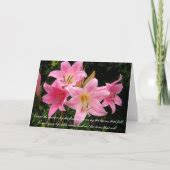 Sympathy Card - Pink Lilies | Zazzle