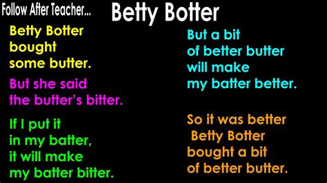 Tongue Twister||Betty Botter - YouTube