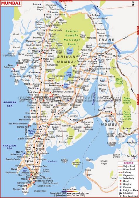 General Map, Mumbai India, United Nations #7 Urban Agglomeration on the Planet | Mumbai city ...