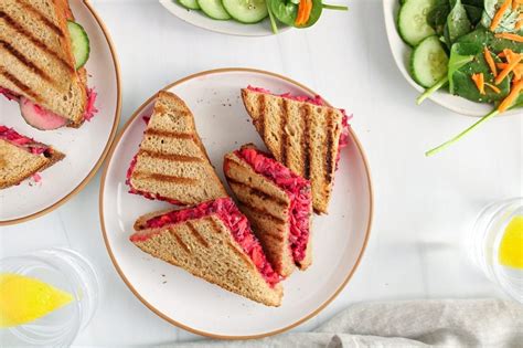 Beetroot and Pickle Sandwich - Plant Based Jess