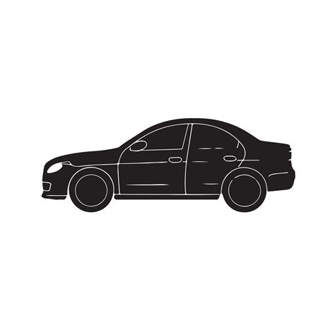 A black Silhouette Car set Clipart on a white background 35619216 ...