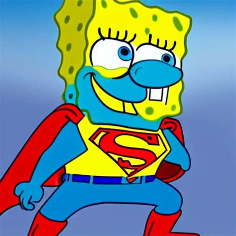 spongebob as superman | Stable Diffusion