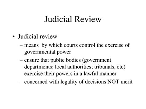 Judicial Review - The United States Constitution