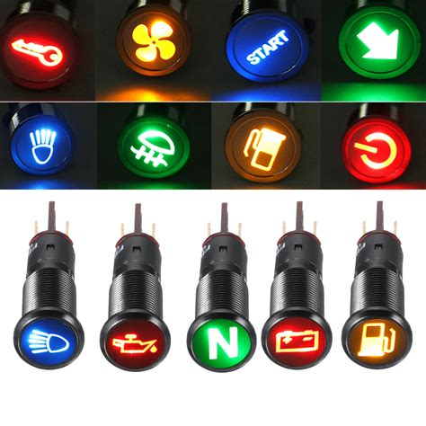 12V 24V Metal 8mm LED Dash Panel Warning Light Bulb Indicator light Indicator Lamp Car Boat-in ...