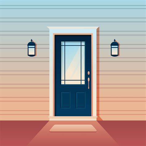 Closed Blue Door 524832 Vector Art at Vecteezy