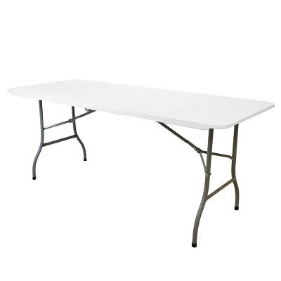 Elama 6 Foot Plastic Folding Table In White : Target