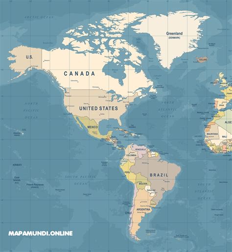 Estudiante asiático dejar continente americano y europeo mapa Por favor mira Referéndum Broma